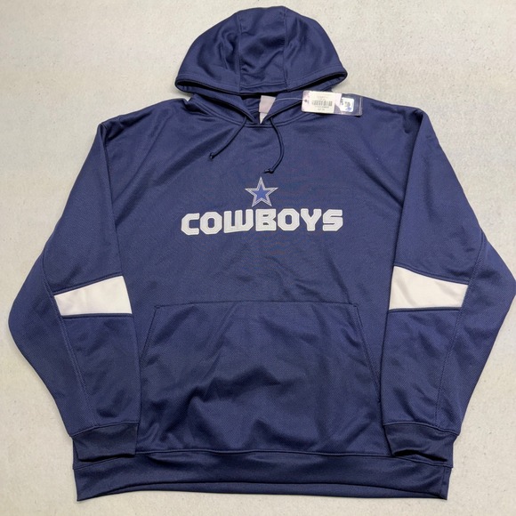 NFL Authentic Apparel Other - Dallas Cowboys NFL Authentic Apparel Hoodie Navy‎ Blue Performance Mesh Mens 2XL
